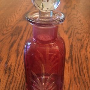 Antique Victorian Cut Glass Perfume Bottle